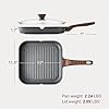 SENSARTE Nonstick Grill Pan with Lid, Grill Pan for Stove Tops, Versatile Griddle Pan with Pour Spouts, Square Grill Pan for Big Cooking Surface, Grill Skillet for Indoor Outdoor Grilling. PFOA Free #5
