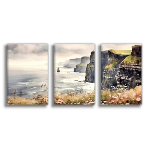 Falaises de Moher poster sur toile grand format pour créer un salon évasion