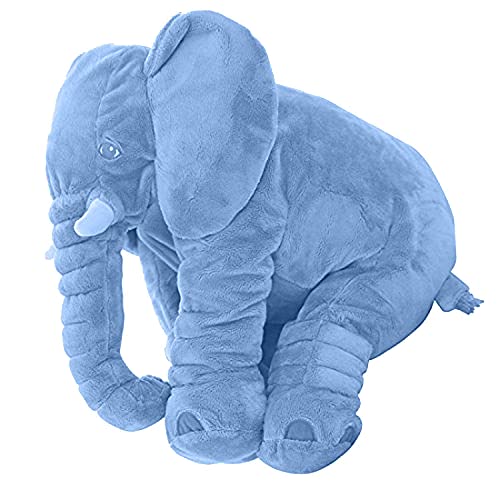 Image of Big Size Fibre Filled Stuffed Animal Elephant Plush Soft Toy for Kids Plush Hugging Toy for Kids boy Girl Birthday Gift (60 cm, Blue) for 1 Year Above