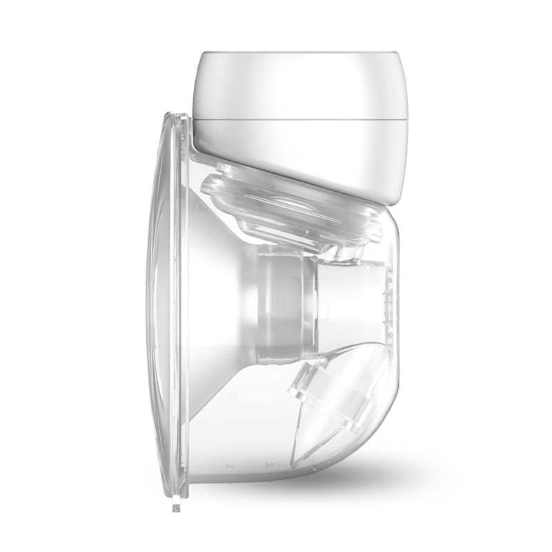 Extractor de leche eléctrico portátil, funcionamiento ultrailencioso con duración prolongada, recargable, diseño manos libres, 9 niveles/3 modos, libre de BPA (2) (blanco)