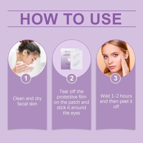 Serum-Infused Micro Dart Patches, Dissolving Microneedle Under Eye Patches With 39% Hyaluronic Acid,