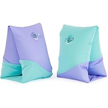 Swimways Soft Swimmies Toddler Floaties ، تعويم المسبح القابل للنفخ والتعلم ، ملحقات حمام السباحة للأطفال الذين تتراوح أعمارهم بين 3-5 ، بنفسجي