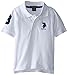 U.S. Polo Assn. Big Boys' Short Sleeve Solid Pique Polo, White, 14/16
