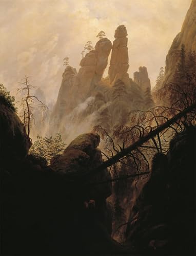 Pintura arte lienzo Caspar David Friedrich Gola della roccia cuadro decorativos oficina 60x90
