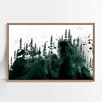 Framed Canvas Wall Art Pine Trees Canvas Prints Home Artwork Decoration for Living Room,Bedroom - 16x24 inches
