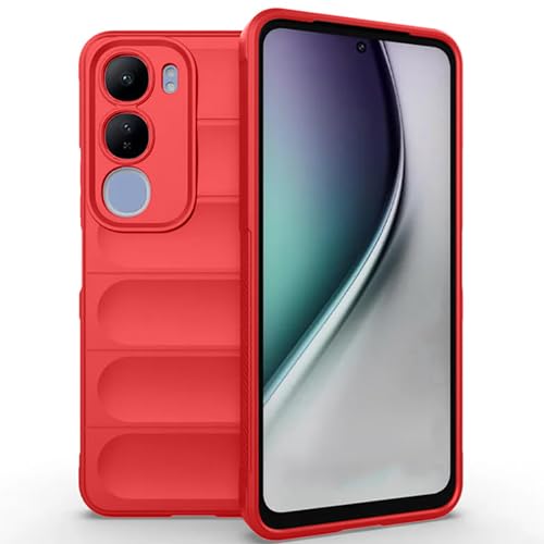 Image of amazon basics Back Case Cover for Vivo Y29 5G | Compatible for Vivo Y29 5G Back Case Cover | Liquid Silicon Magic Case for Vivo Y29 5G with Camera Protection | Red