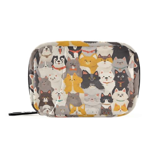 Animal Face Family Dog Pill Bags con scomparti staccabili comodi sacchetti organizer per pillole