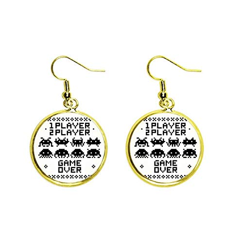 Pendientes Little Monster pixel colgantes ligeros que no pesan ni dañan las orejas de las mujeres