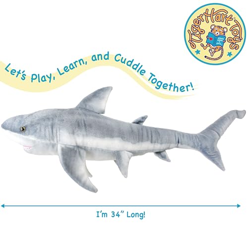 Image of TigerHart Sammy The Shark - 36 Inch Long Great White Stuffed Animal Plush