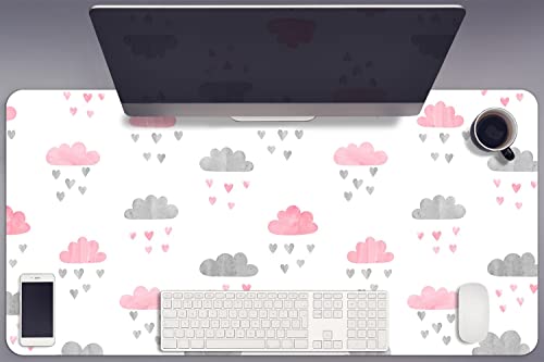 Sous-main de bureau antidérapant en vinyle PVC imperméable 45x90 cm