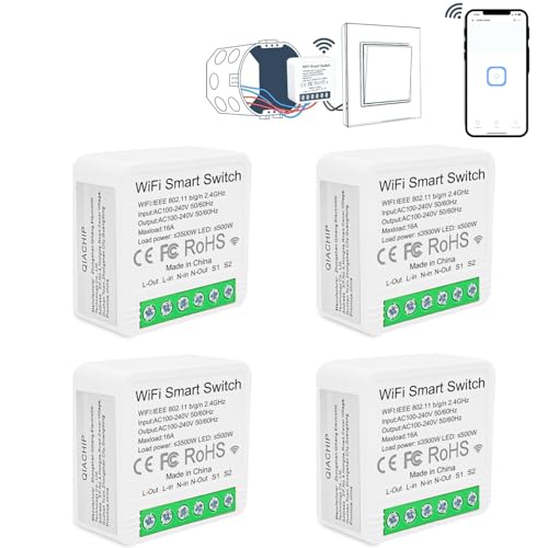 Módulo relé 2.4ghz con interruptor inteligente WiFi 16A ewelink de luz pared domótica