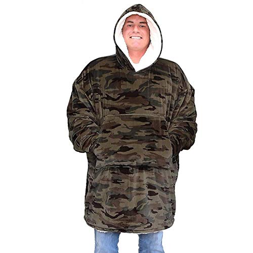 RosyduckTOPENTAR Huggle Hoodie Oversized Hoodie Sweatshirt Blanket Super Soft Warm Comfortable Blanket Hoodie One Size Fits All Men Women Girls Boys Friends Camouflage