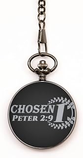 Motivational Christian Pocket Watch, Chosen 1 Peter 2:9, Inspirational Christmas, Family, Anniversary. Mother's Day, for Christian Men, Women