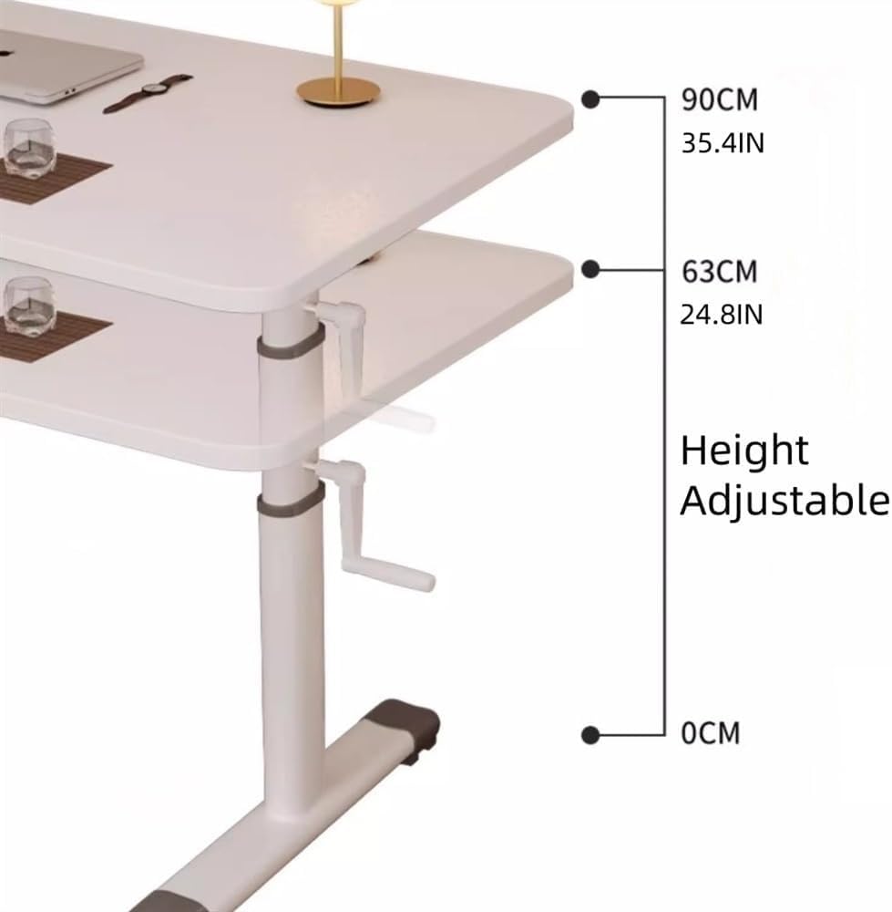 Höhenverstellbarer Kurbel Stehpult – ergonomischer Sitz-Steh-Schreibtisch für Heimbüro, steigert Komfort und Produktivität, perfekt für Remote-Arbeit und gesünderen Lebensstil