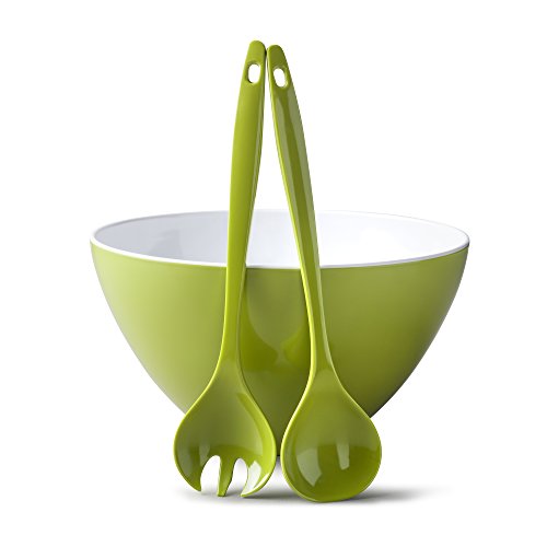 Zeal G217LSET Salad Bowl and Server Set, Lime