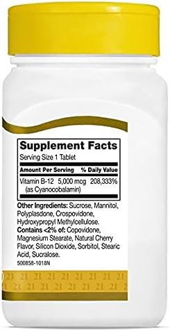 Miniatura 4 de 21st Century B 12 5000 Mcg Comprimidos Sublinguales 2 unidades