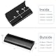 FINTIE Brillenetui Metall Aluminium - Tragbare Hardcase Flach Brillen Etui mit Brillenputztuch für Herren und Damen, Schwarz