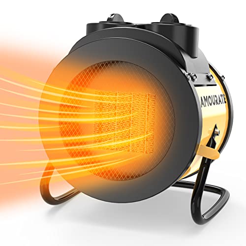 Space Heater for Indoor Use, 1500W Electric & Portable Ceramic Heaters with Thermostat, PTC Fast Heating Ceramic Room Small Heater with Heating and Fan Modes for Bedroom Office Desk Use(2022 Newest)