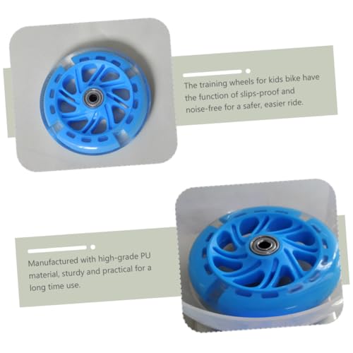 Ruedas de entrenamiento luminosas Holibanna 2 piezas de 1 pulgada con rodamientos y estabilizadores para bicicleta miniatura 7