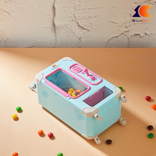 Image of Candy Dispenser, Cute Vending Machine for Desktop, Manual Candy Machine, Dispense Mini Candies, Birthday & Christmas Gift for Girls, Gift for Friends (Blue)