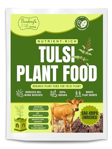 Image of Bombay Greens Tulsi Plant Booster Organic Food | Growth Enhancer for Holy Basil Plants | Improves Leaf Growth & Aroma | Natural Plant Food for Indoor & Outdoor Plants