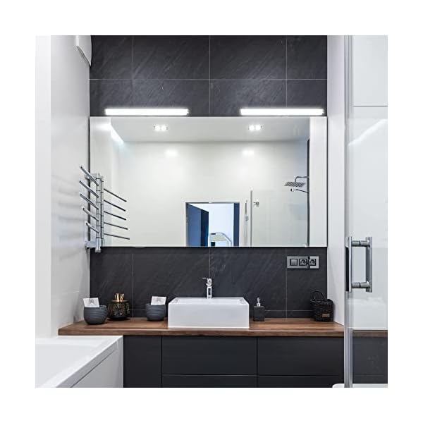 Aourow LED Spiegelleuchte für das Bad,Spiegellampe Badezimmer 40cm 10W 1200lm,Superhell Badlampe Spiegel Neutralweiß 4000K,IP44 Wasserdicht,Badezimmer Lampe Wand 230V,Klasse II – Bild 9