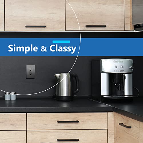 Lider Matte Finish Decorator Receptacle, Child Safe Tamper-Resistant Wall Outlet, Residential Grade, Self-Grounding, 15A 125V, Ul Listed, Lr15-Tr-Sg, Space Gray #TOP4