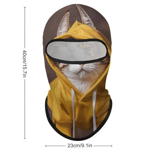 Balaclava para hombre y mujer, máscara completa para esquí, ciclismo y motociclismo, color amarillo miniatura 2