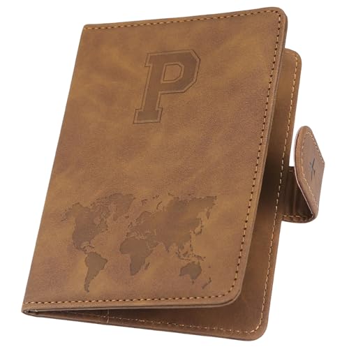 ILIYAH-Passport Cover-Passport Holder Travel Wallet-RFID Blocking Passport Case Travel Accessories Card Holder Wallet Unisex Travel Gifts (Brown P)