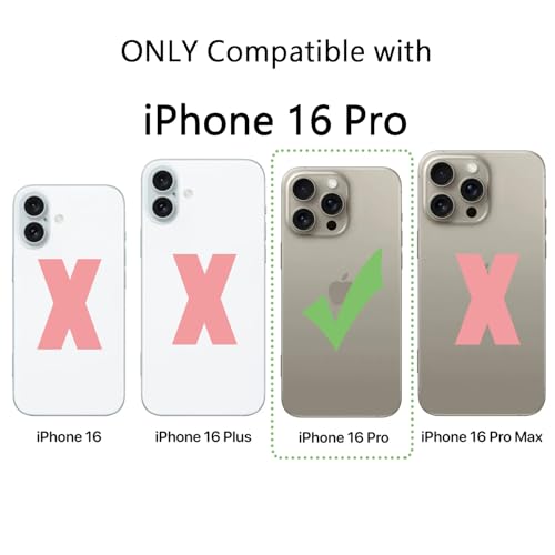 Image of FanTEK Phone Case Compatible with iPhone 16 Pro 6.3 Inch, Magnetic Case Clear Protective Bumper Hard Back Cover