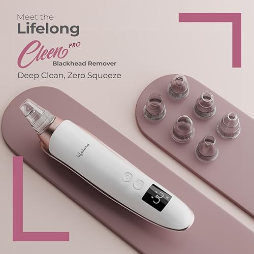 Image of Lifelong Blackhead Removal Machine | Black Head Remover Tool | Vacuum Pore Cleaning Machine for Black Heads, White Heads, Pimple Remover | Face Cleaner Derma Suction Device | Facial Machine for Face