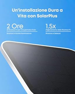 eufy Security SoloCam 2+1, Telecamera di Sorveglianza Esterna a Energia Solare, Sorveglianza a 360°, Nessun Punto Cieco, Telecamera Esterna con Wi-Fi 2,4 GHz, Senza Costi, Compatibile con HomeBase 3