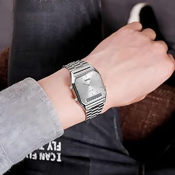 XCZAP Stainless Steel Quartz Watch Simple Luxury Business Casual Men Wrist Watches Waterproof Wristwatch