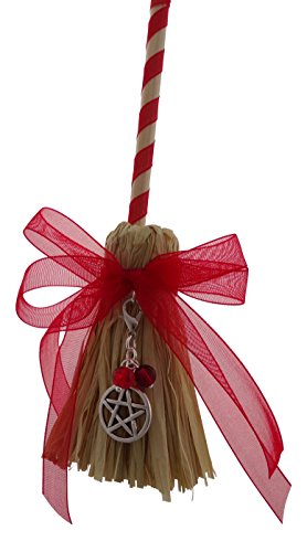 Mini Besom Broom With Removable Pentagram Clip on