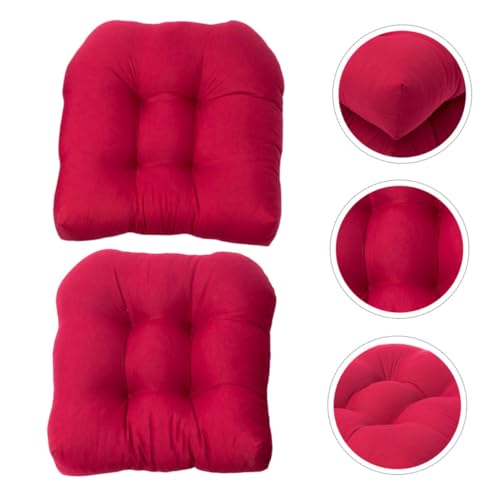 Coussin de siege en polyester respirant haute densite rouge u pour chaise - 4