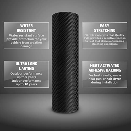24"X60" (2Ftx5Ft) Yellow 4D Carbon Fiber Semi Gloss Shiny Vinyl Wrap Sticker Decal Car Auto Vehicle Motorcycle Film Sheet Bubble Free Air Release Self Adhesive Peel And Stick Free Tool Kit #TOP3