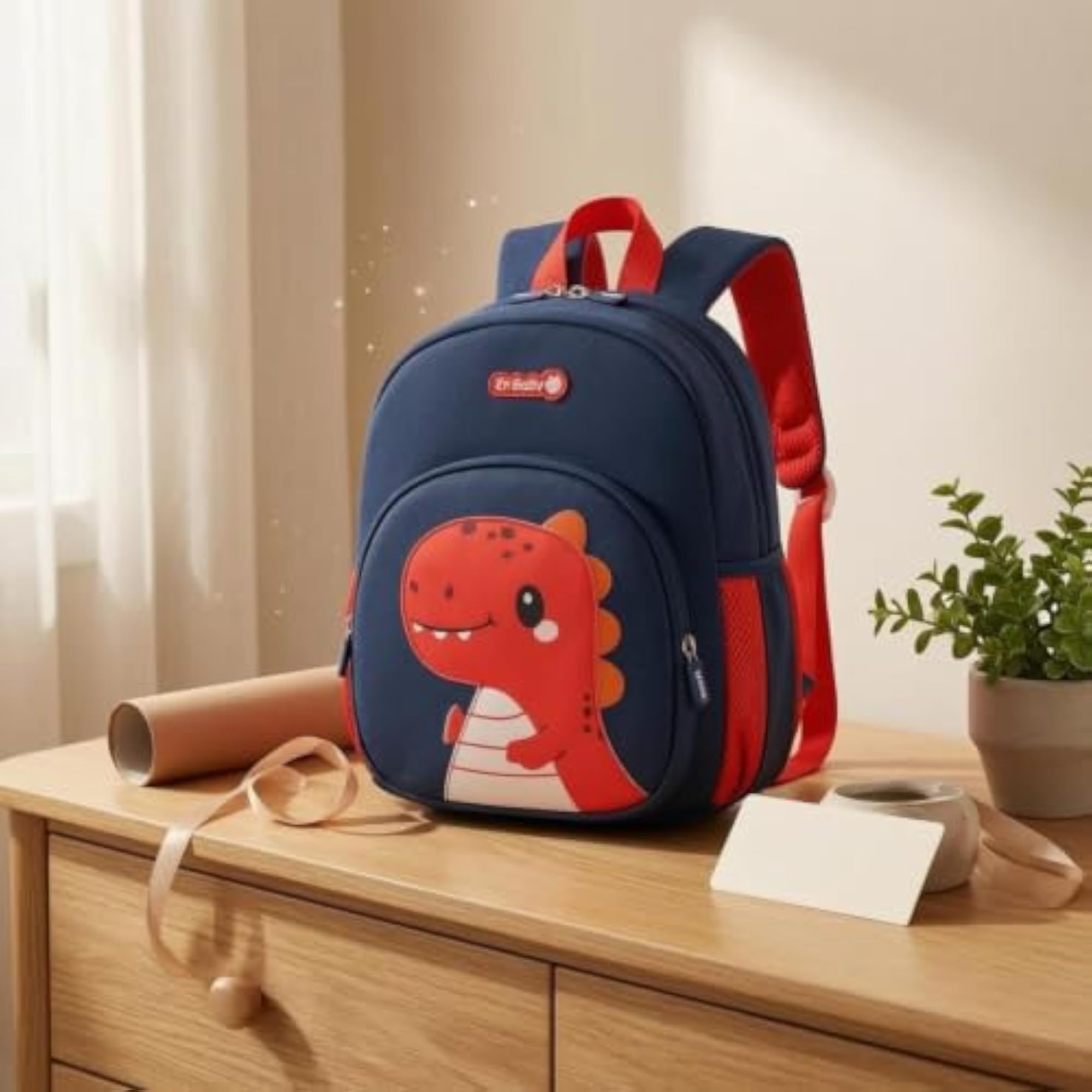 Children's Dinosaur Backpack, Padded Shoulder Straps