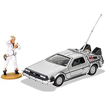 Corgi Diecast Model Cars - CC05503 Back to The Future Delorean and Doc Brown Figure - 136 Pre-Built Model Vehicles Toy, Classic Metal Die Cast Collectible, Auto Toys Models for Adults - Silver