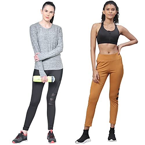 Image of CHKOKKO Women's High Rise Yoga Track Pants Stretchable Sports Tight