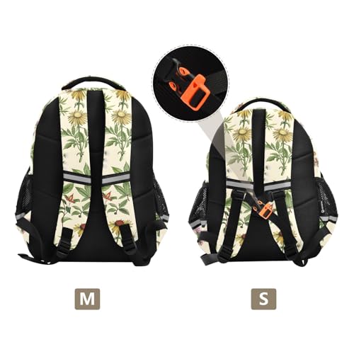 School Backpack for Boys Teen Bookbag Book Bags Herbal Floristic Casual Daypack Travel High Middle School Student2