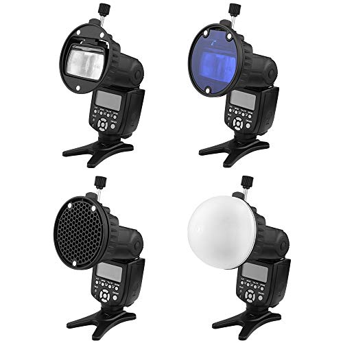 Toazoe Flash Diffuser With Honeycomb Grid Diffuser Ball Color Filter For Godox Yongnuo Canon Square Flash Speedlight #TOP6