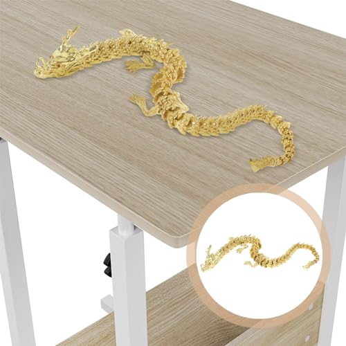 Holibanna Chinese Dragon Statue 3D Printed Gold Dragon Figurine Feng Shui Ornament Year of the Desk Decor for Home Office - Image 4
