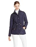 Jason Maxwell Women's Quilted Puffer Jacket with Faux-Leather Trim