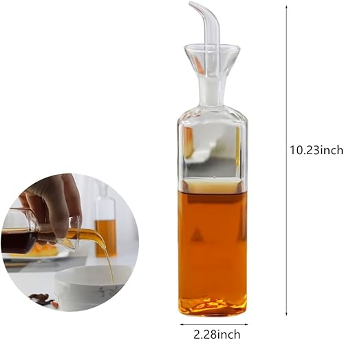 Miniatura 3 de JWCBDY Dispensador de aceite de oliva de vidrio, no necesita embudo, botella de aceite fácil de rellenar con vertedores, botella dispensadora de