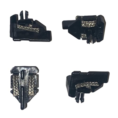 SSC Slot Cars   Recambios de repuesto para coches Easyfit, 4 cuchillas guía de coche de tallo largo con trenzas y 8 ojales compatibles con modelos de coches de ranura Scalextric, accesorios de piezas