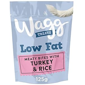 Wagg Low Fat Meaty Bites Turkey & Rice Dog Treats 125g (Pack of 7) – Oven Baked