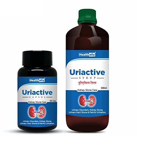 Healthally® Uriactive Ayurvedic Syrup & Capsule, Kidney Detoxification, Cleanse Kidney & Urinary Tract Stone, Promotes Better Kidney Health (500ml Syrup + 60 Capsules) No Side Effects Healthally® Uriactive Ayurvedic Syrup & Capsule, Kidney Detoxification, Cleanse Kidney & Urinary Tract Stone, Promotes Better Kidney Health (500ml Syrup + 60 Capsules) No Side Effects