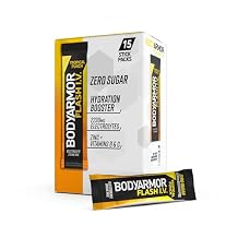 BODYARMOR Flash I.V. Electrolyte Packets, Tropical Punch, Zero Sugar Drink Mix, Single Serve Packs, Coconut Water Powder, Hydration for Workout, Travel Essential, Just Add Sticks to Liquid 15 Count