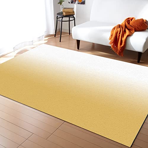Alfombras De Estar Gradiente De Color Clásico Amarillo Blanco Ombre Art Atrapar Suciedad Felpudo Entrada Casa Fácil Limpieza,Resistente Alfombra Exterior para Dormitorio Puerta 120X160Cm