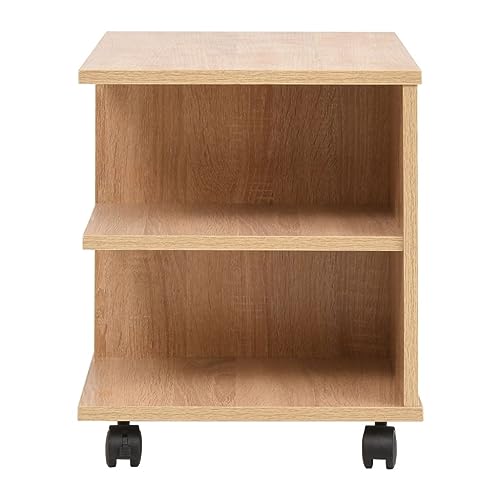 Table basse moderne pour petits espaces salon et bureau marron chêne - 4